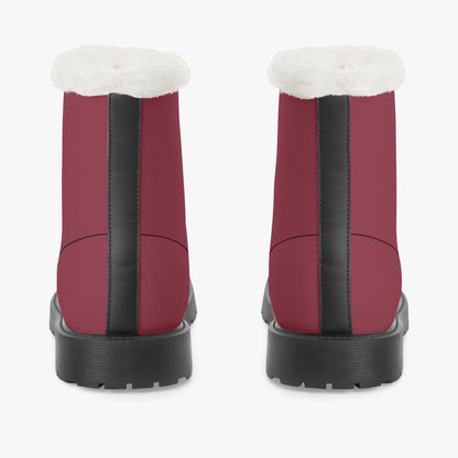 Burgund Faux Fur Leder Boots Boots JLR Design