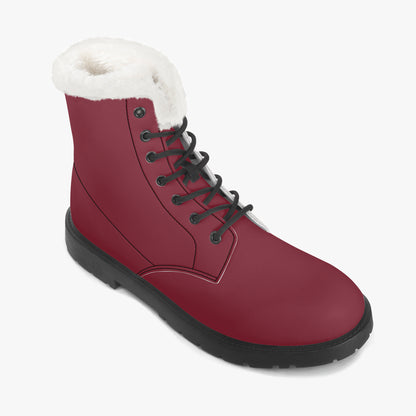 Burgund Faux Fur Leder Boots Boots JLR Design