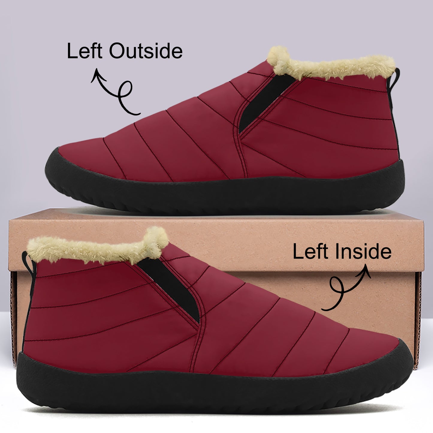 Burgund Faux Fur Slipper Slipper JLR Design