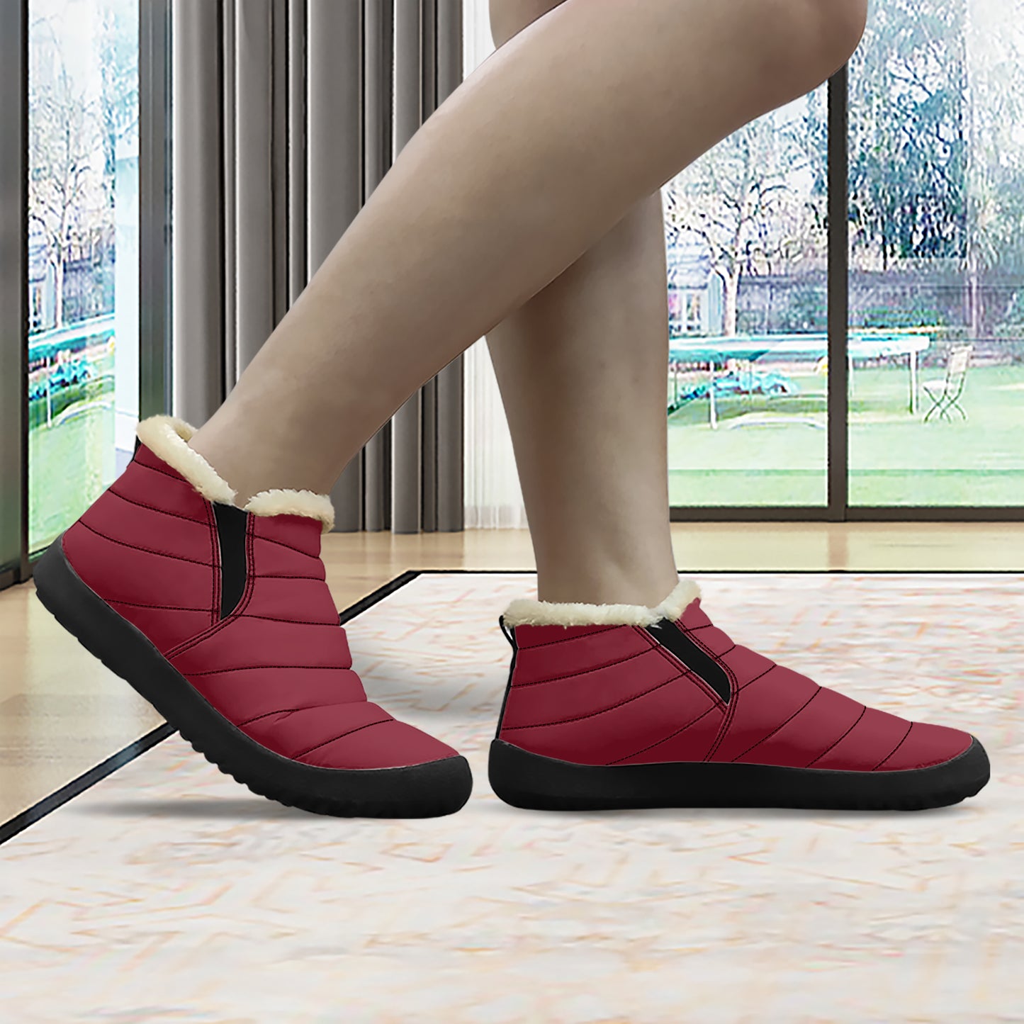 Burgund Faux Fur Slipper Slipper JLR Design