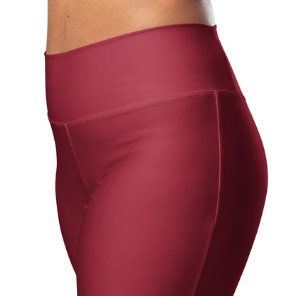 Burgund High Waist Flare Leggings Flare Leggings 59.99 Burgund, Flare, High, Leggings, Waist JLR Design