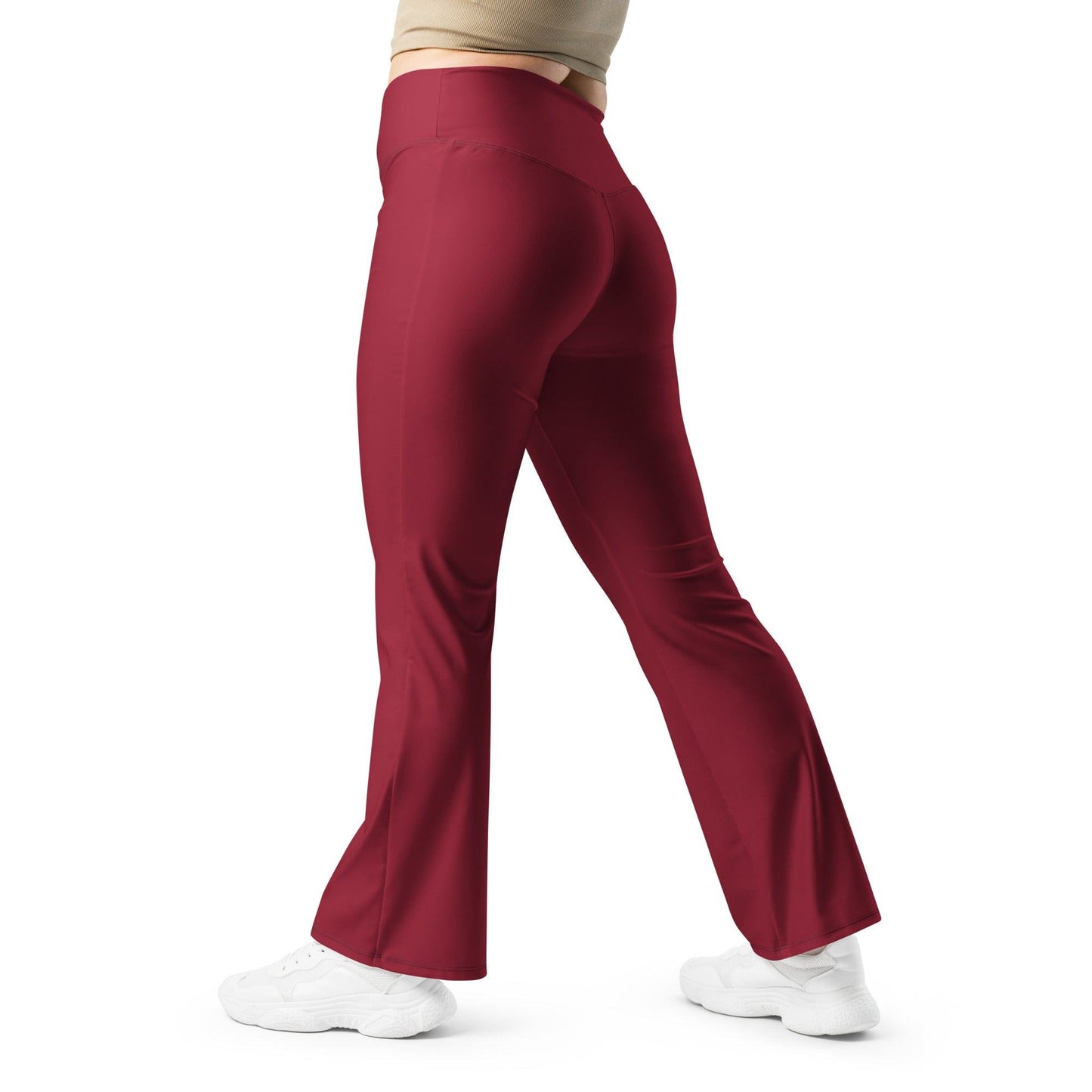 Burgund High Waist Flare Leggings Flare Leggings 59.99 Burgund, Flare, High, Leggings, Waist JLR Design