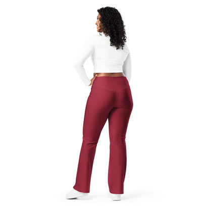 Burgund High Waist Flare Leggings Flare Leggings 59.99 Burgund, Flare, High, Leggings, Waist JLR Design