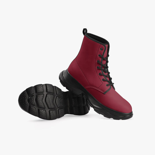 Burgund Leather Chunky Boots Boots JLR Design