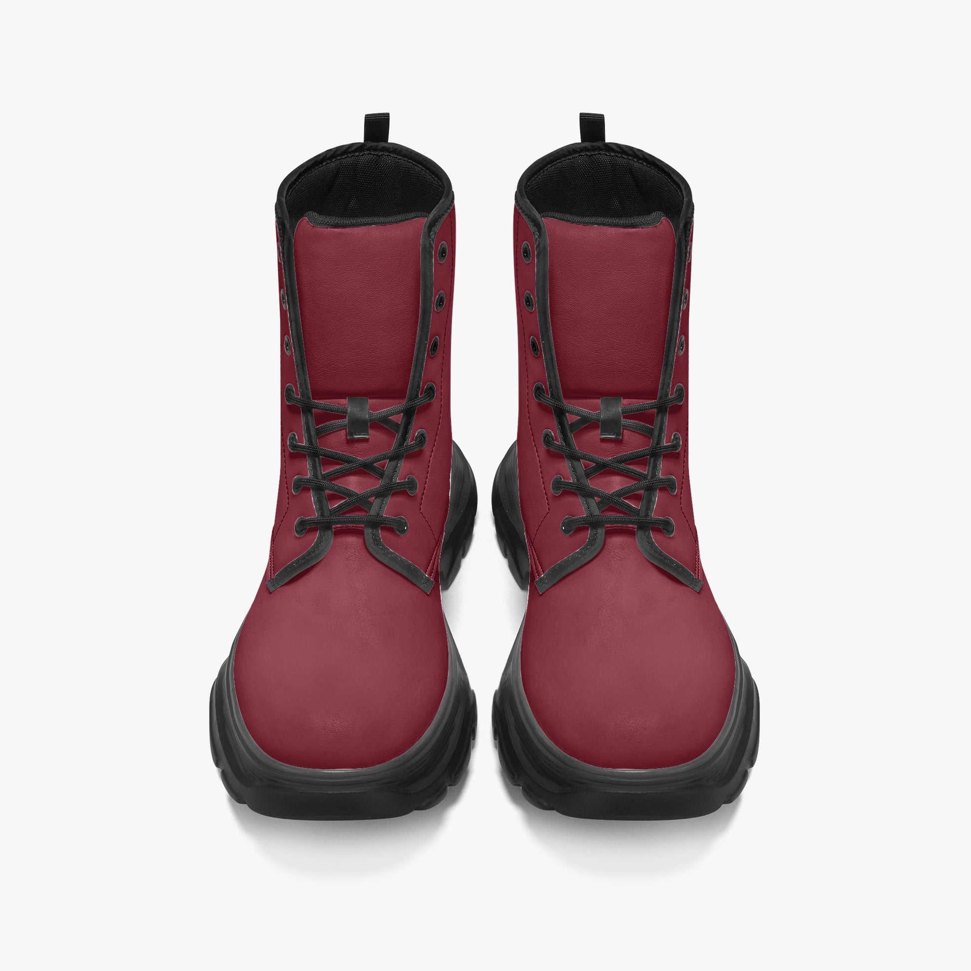 Burgund Leather Chunky Boots Boots JLR Design