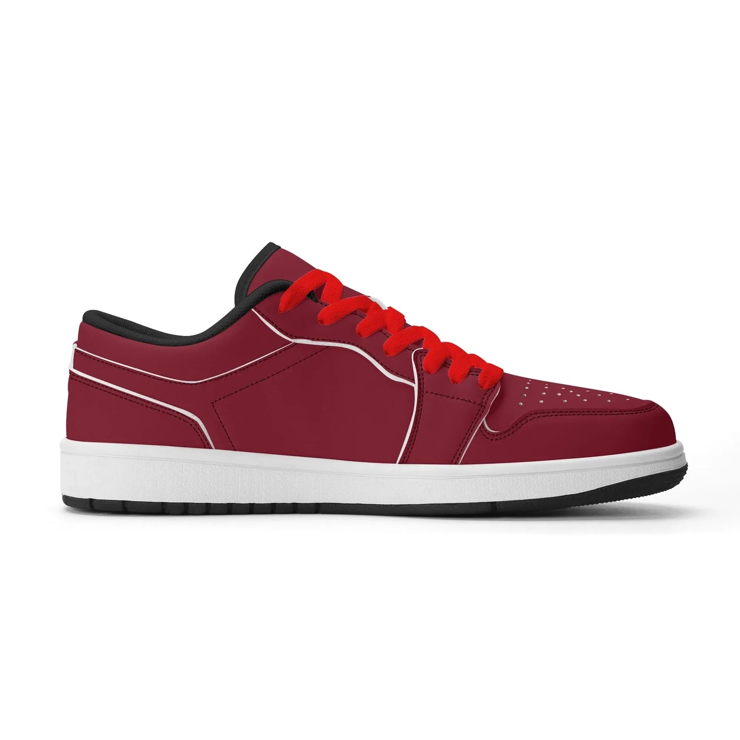 burgund-low-top-leder-sneaker-fur-damen-sneaker-jlr-design-55904 - JLR Design