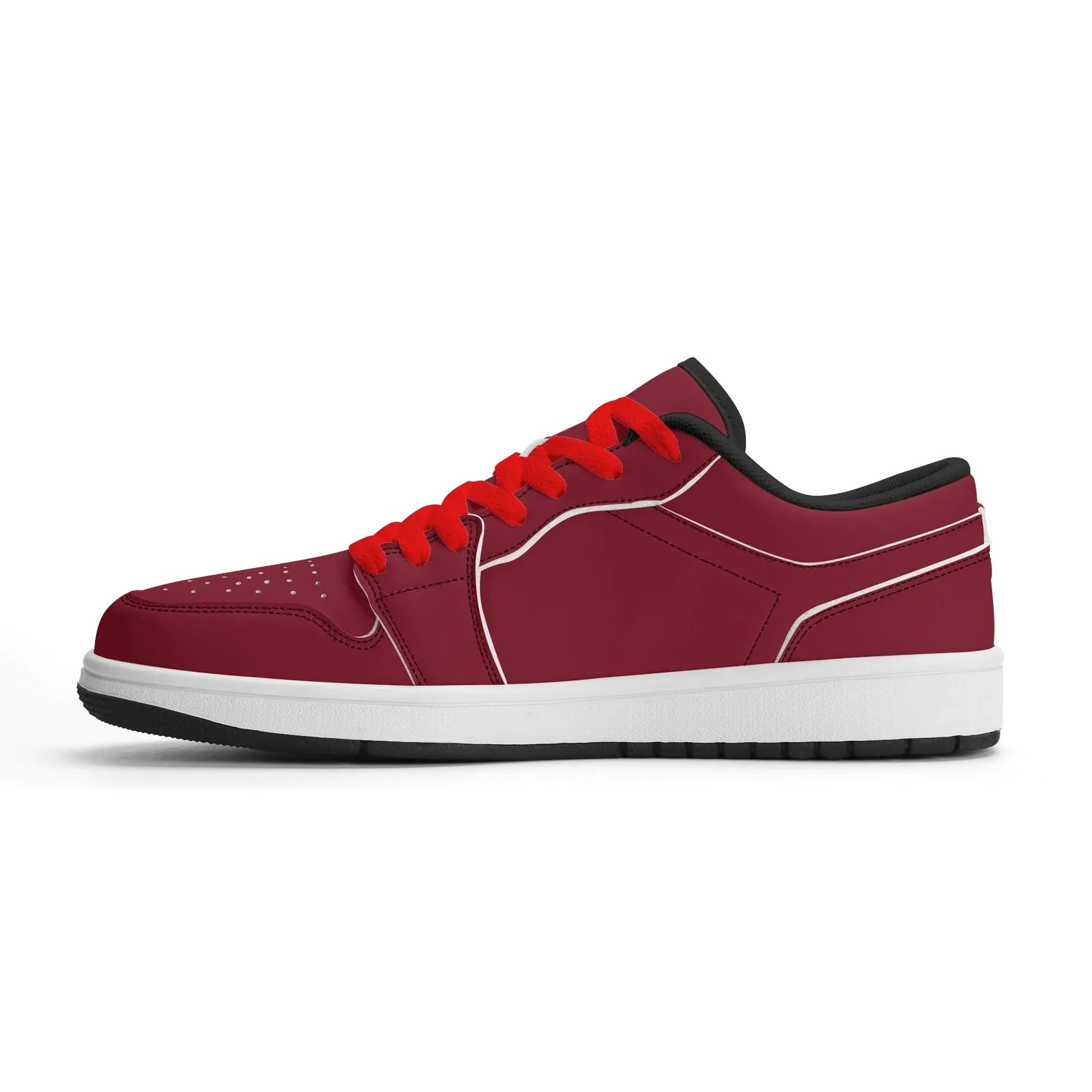 burgund-low-top-leder-sneaker-fur-damen-sneaker-jlr-design-55355 - JLR Design