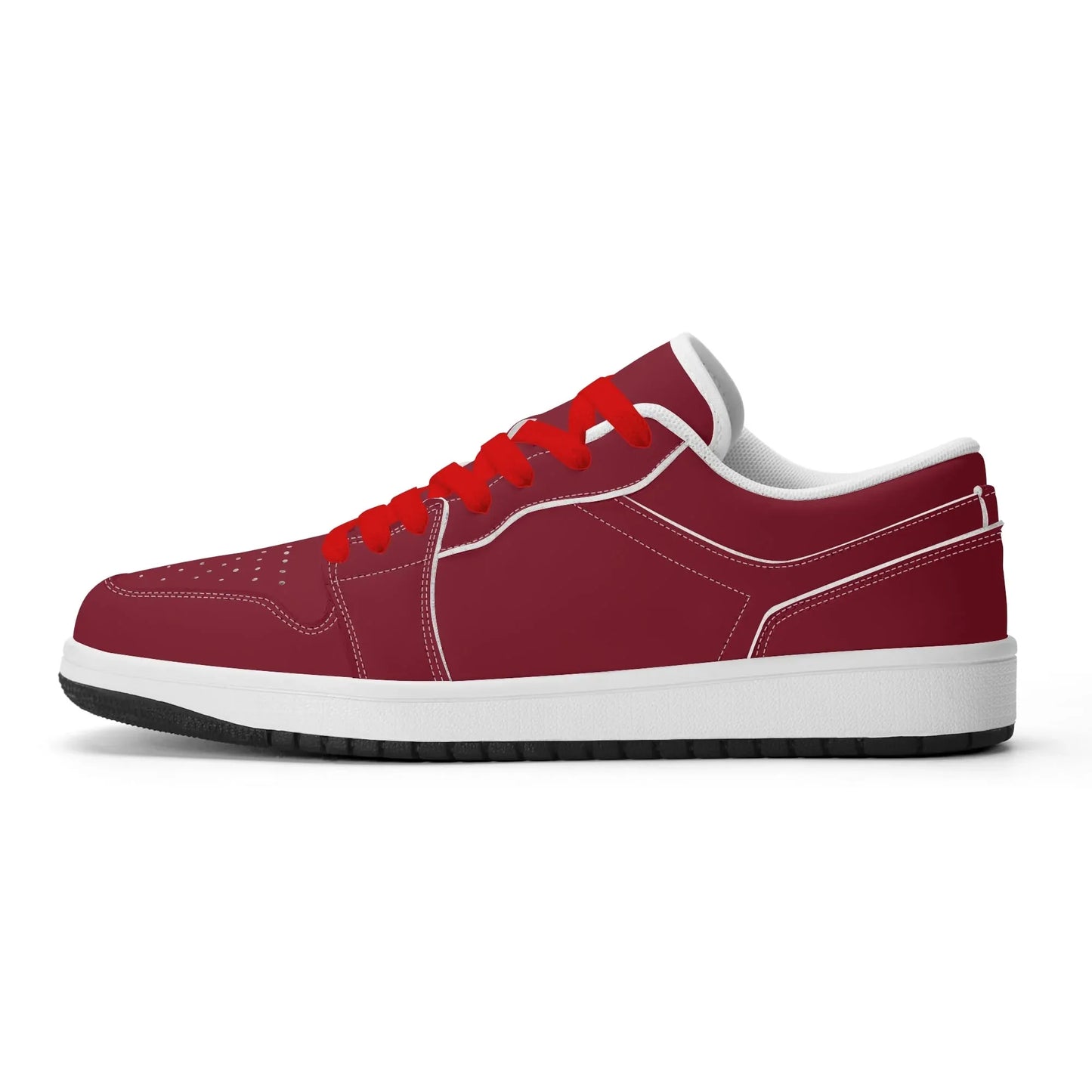 burgund-low-top-leder-sneaker-fur-damen-sneaker-jlr-design-40228 - JLR Design