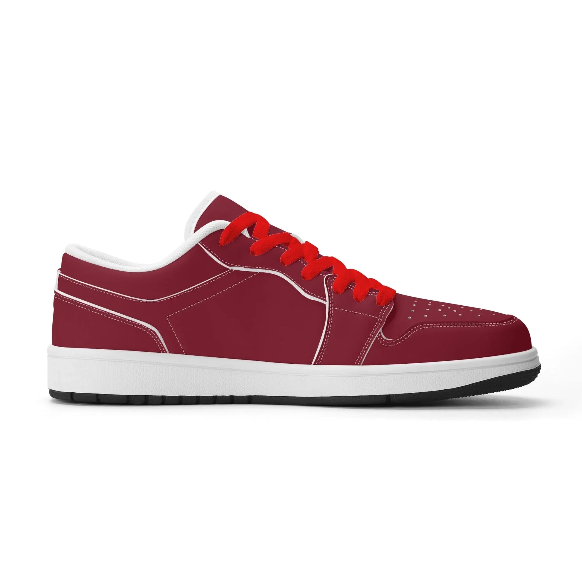 burgund-low-top-leder-sneaker-fur-damen-sneaker-jlr-design-84429 - JLR Design