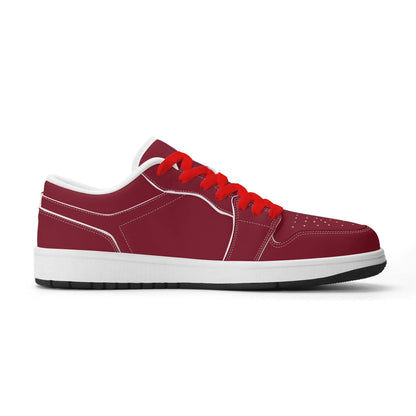 burgund-low-top-leder-sneaker-fur-damen-sneaker-jlr-design-84429 - JLR Design