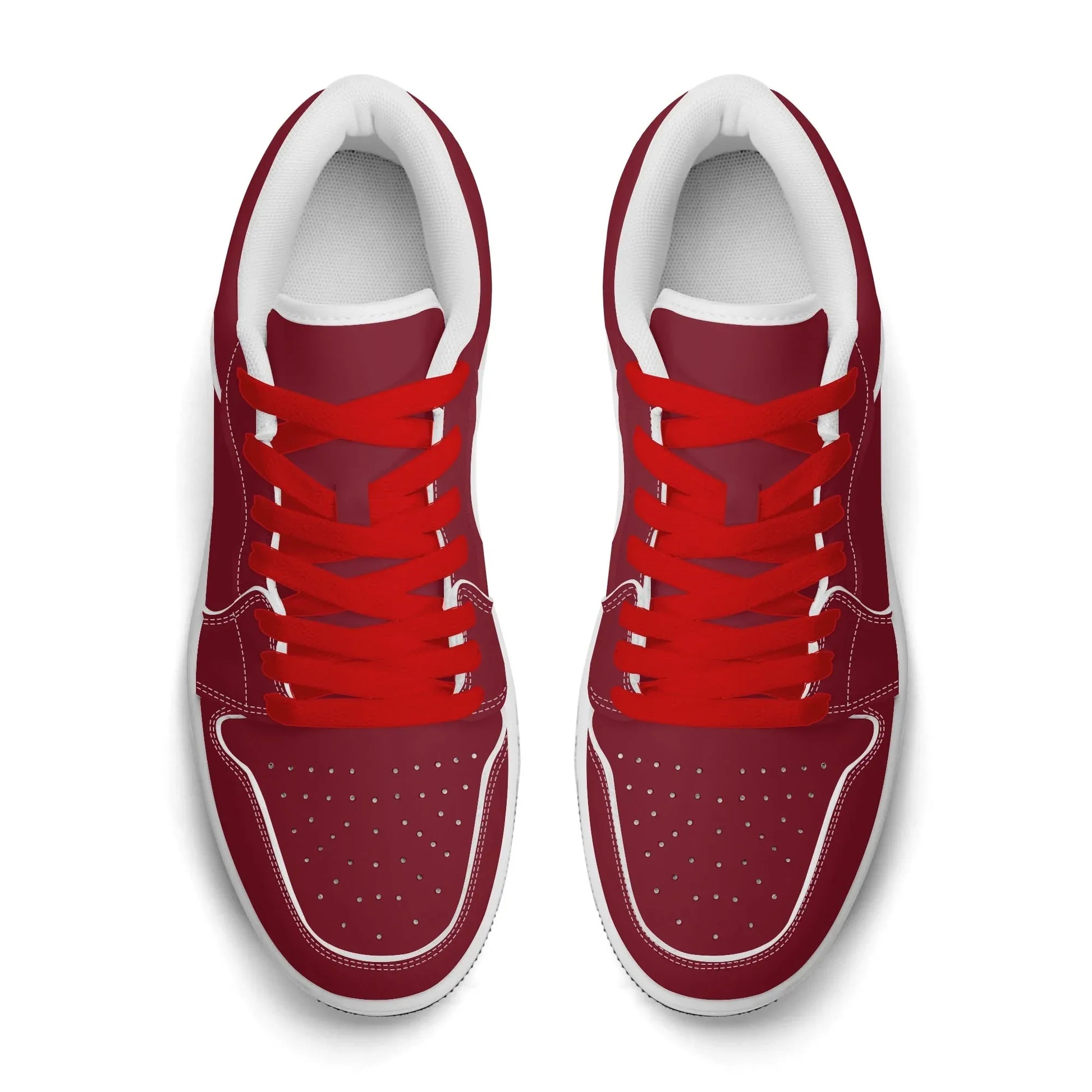 burgund-low-top-leder-sneaker-fur-damen-sneaker-jlr-design-22450 - JLR Design