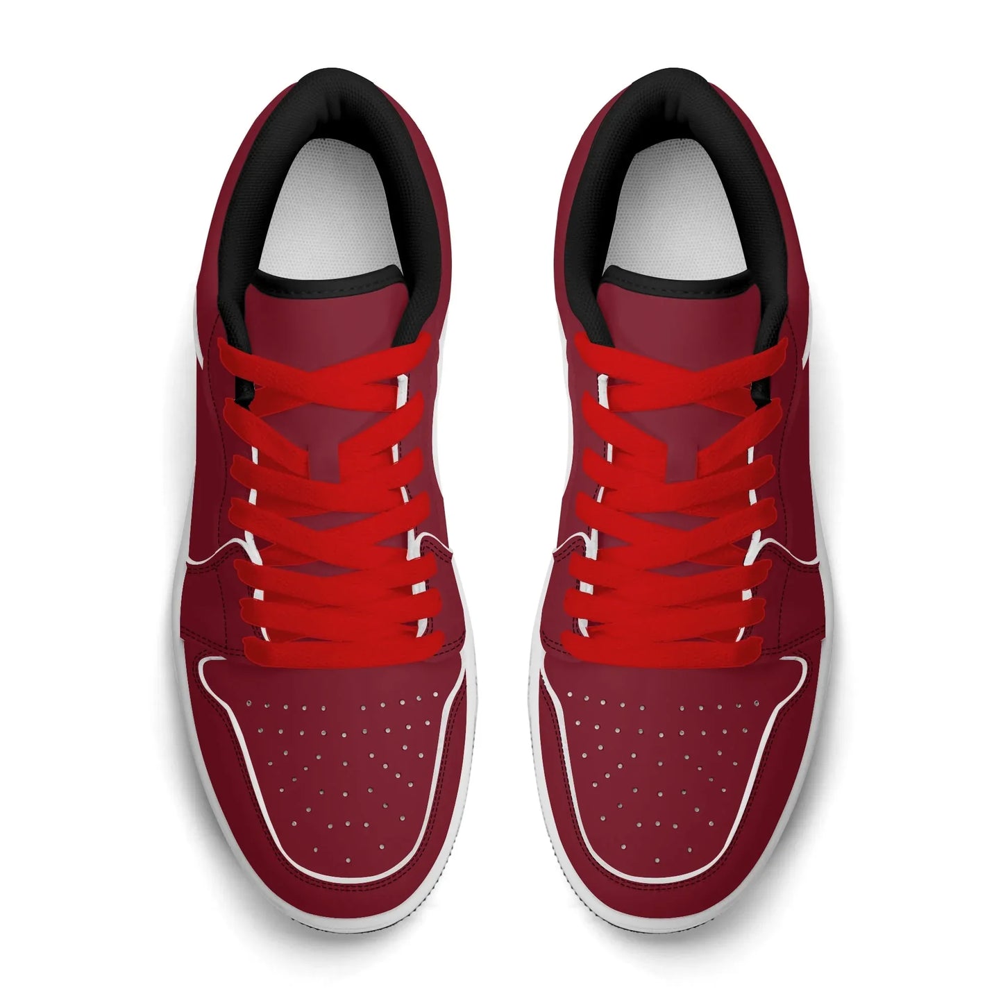 burgund-low-top-leder-sneaker-fur-herren-sneaker-jlr-design-94426 - JLR Design