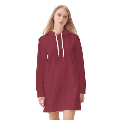 Burgund Velvet Hoodie Dress Hoodiekleid JLR Design