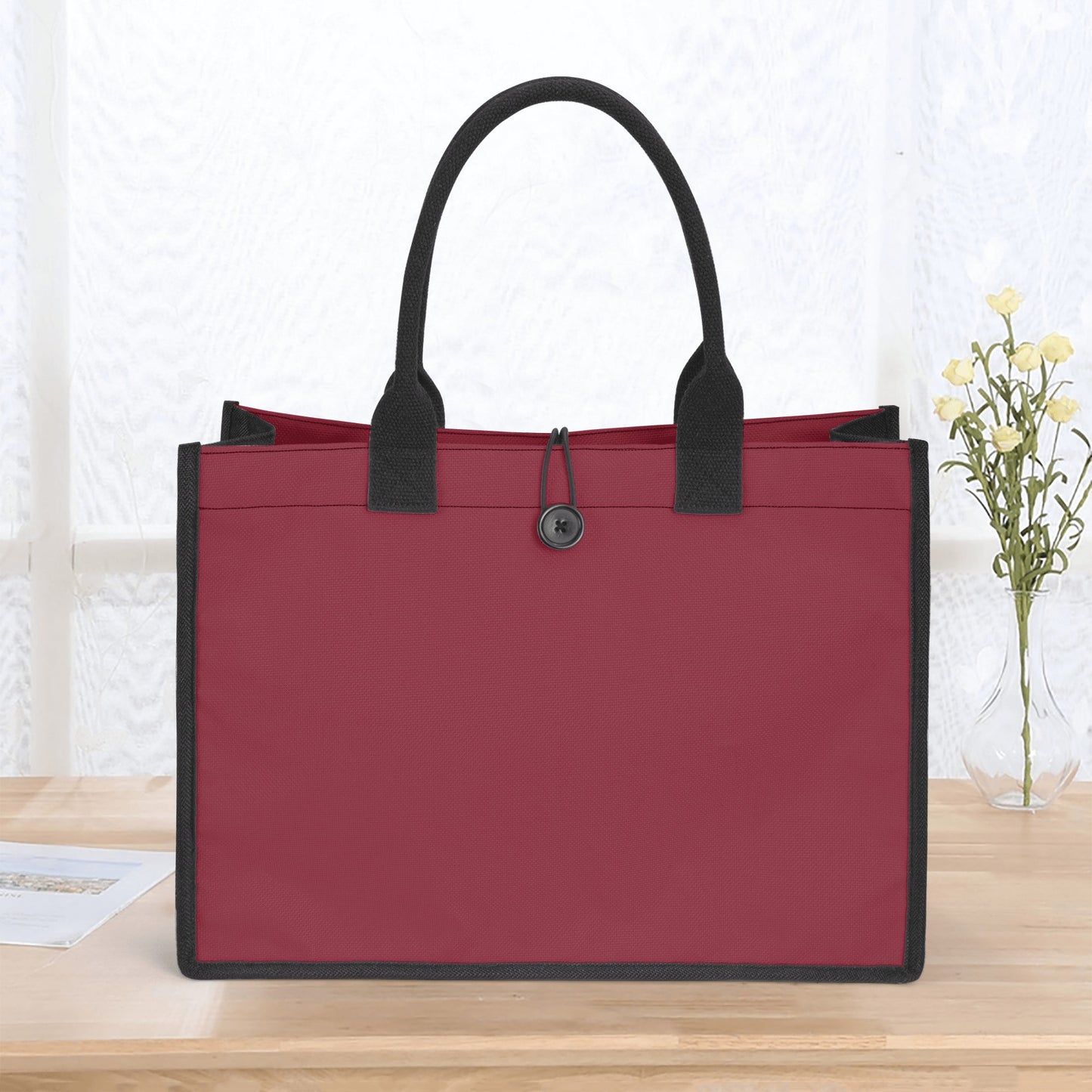 Burgunde Canvas Shopper Tasche Einkaufstasche JLR Design