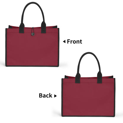 Burgunde Canvas Shopper Tasche Einkaufstasche JLR Design