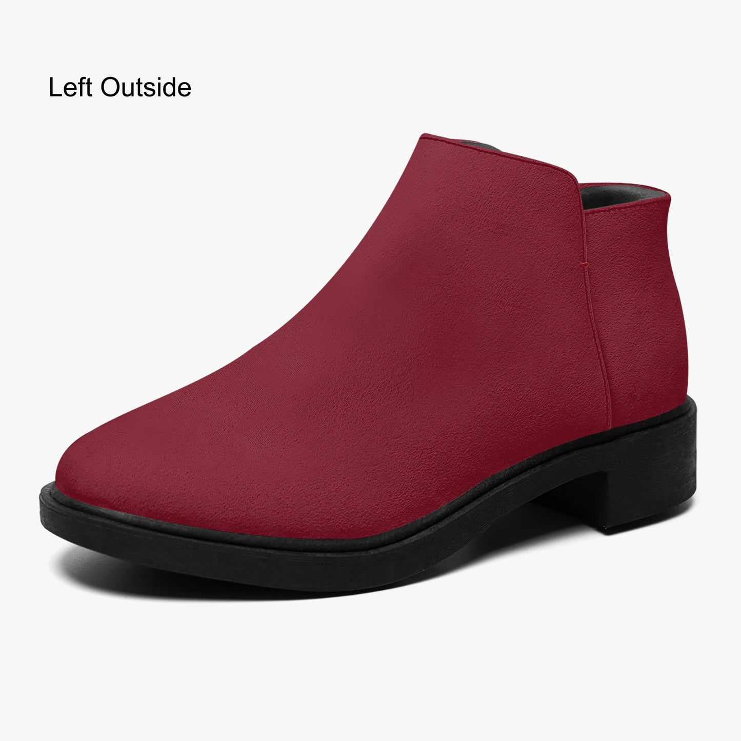 Burgunde elegante Reißverschluss-Stiefeletten Stiefeletten JLR Design