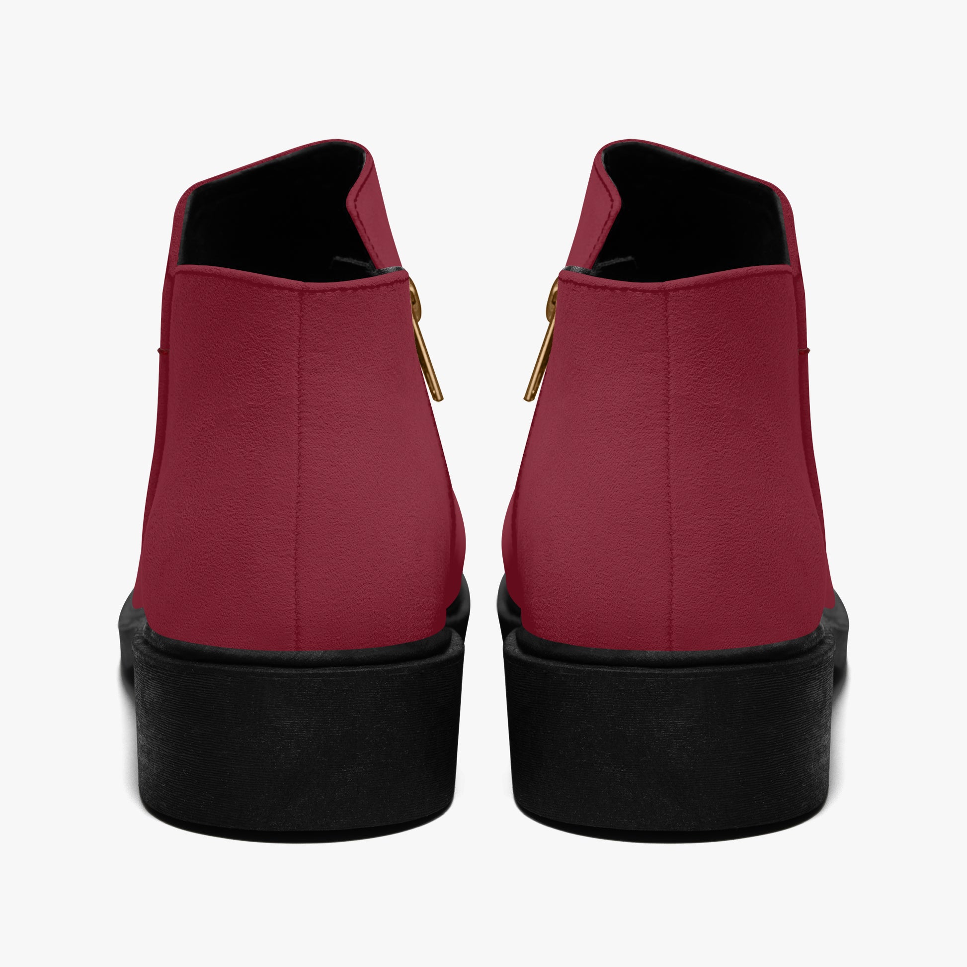 Burgunde elegante Reißverschluss-Stiefeletten Stiefeletten JLR Design