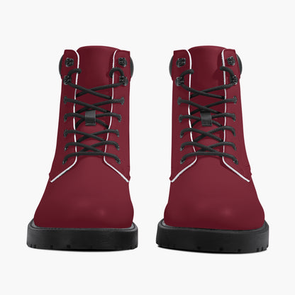 Burgunde Leder Boots | Stylische und Warme Winterstiefel Boots JLR Design