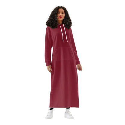 burgundes-bequemes-leichtes-hoodie-kleid-hoodiekleid-jlr-design-87038 - JLR Design