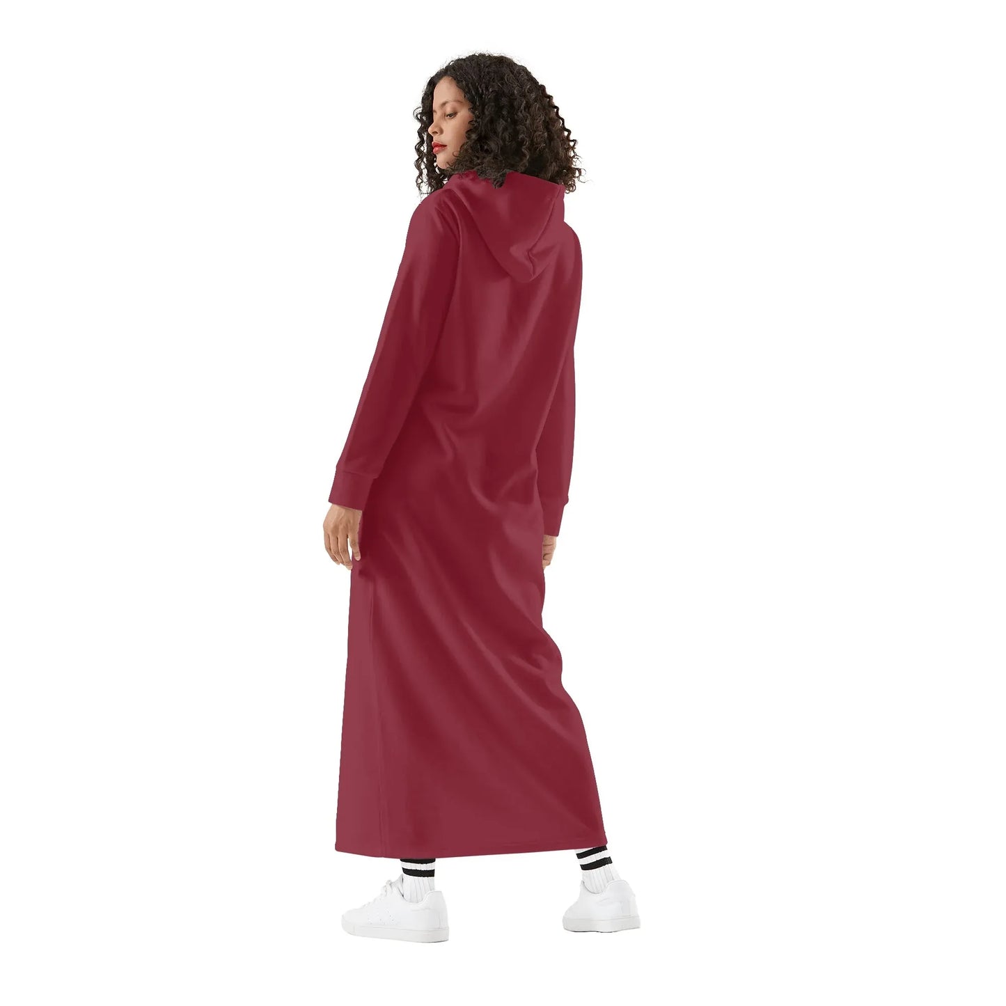 burgundes-bequemes-leichtes-hoodie-kleid-hoodiekleid-jlr-design-85073 - JLR Design