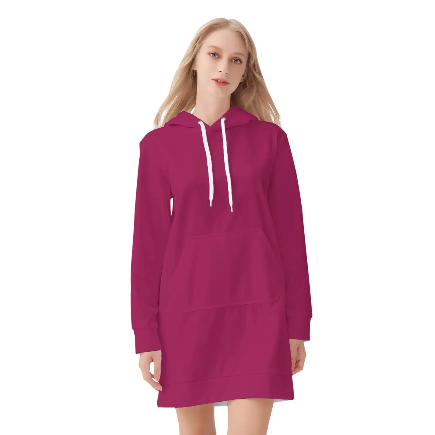 carmine-velvet-hoodie-dress-hoodiekleid-jlr-design-17260 - JLR Design