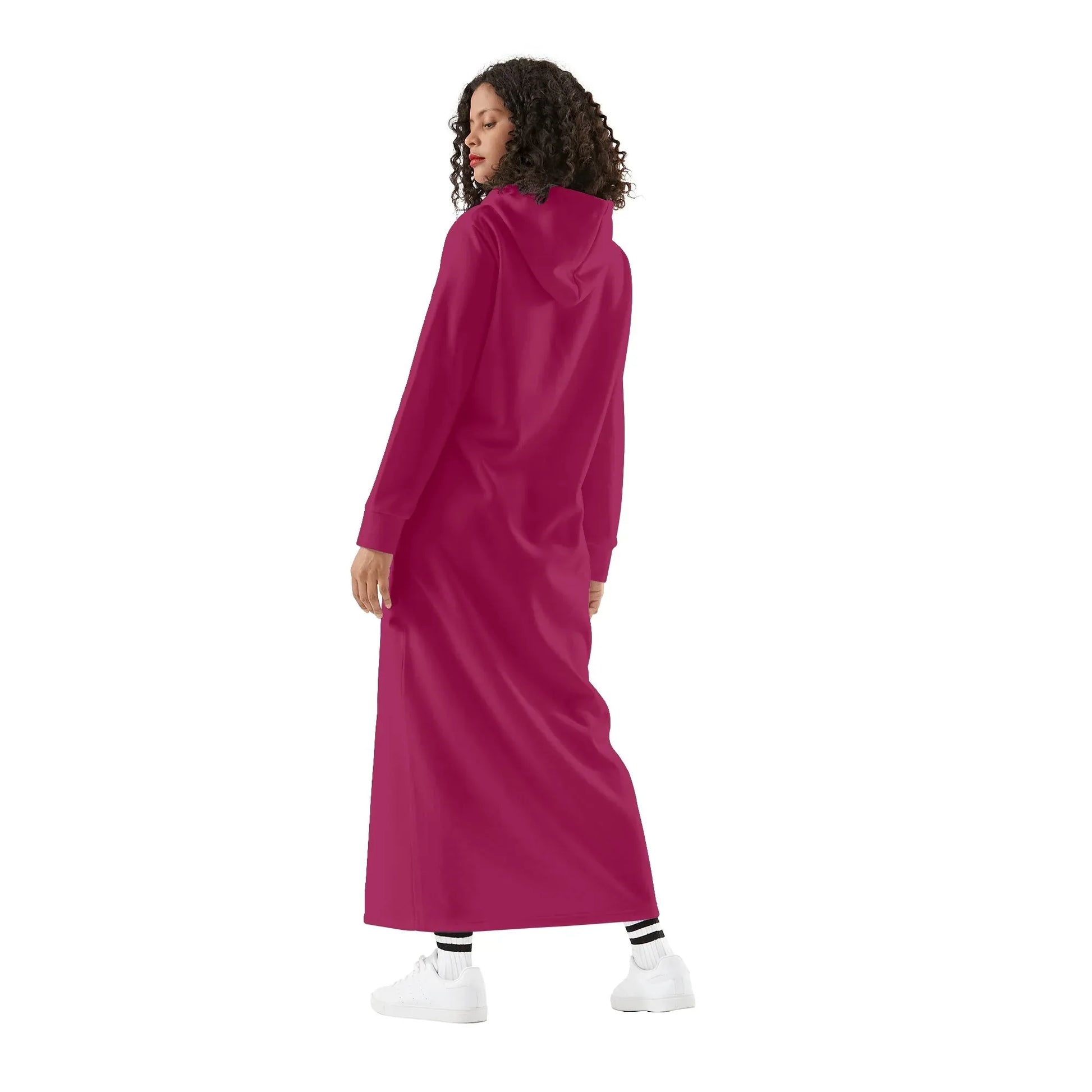burgundy-bequemes-leichtes-hoodie-kleid-hoodiekleid-jlr-design-48536 - JLR Design