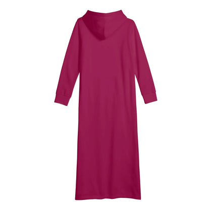 burgundy-bequemes-leichtes-hoodie-kleid-hoodiekleid-jlr-design-27270 - JLR Design