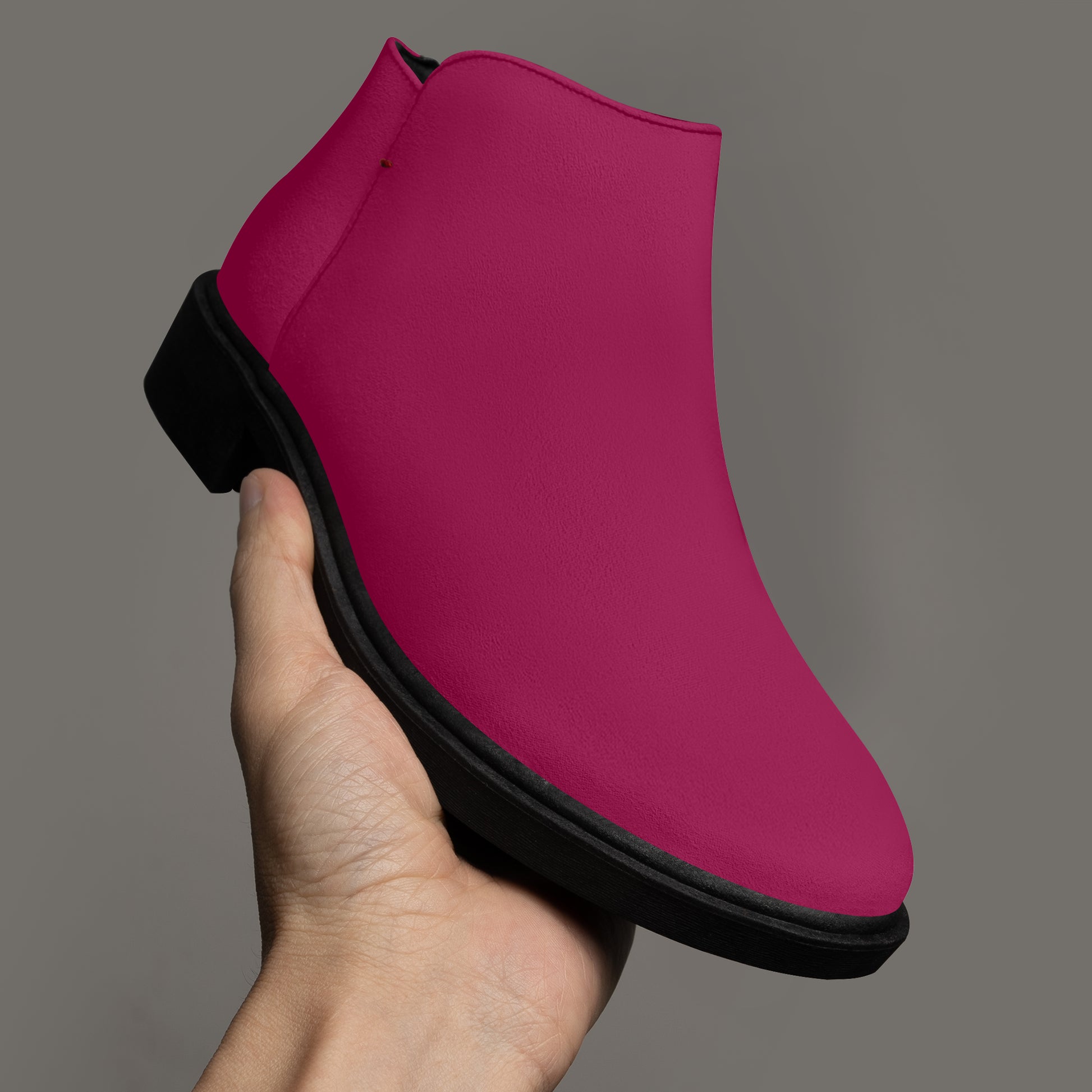 Burgundy elegante Reißverschluss-Stiefeletten Stiefeletten JLR Design