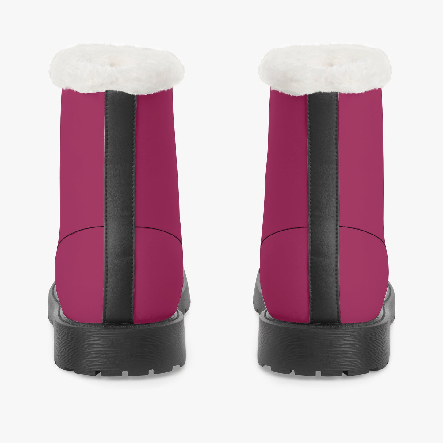 Burgundy Faux Fur Leder Boots Boots JLR Design