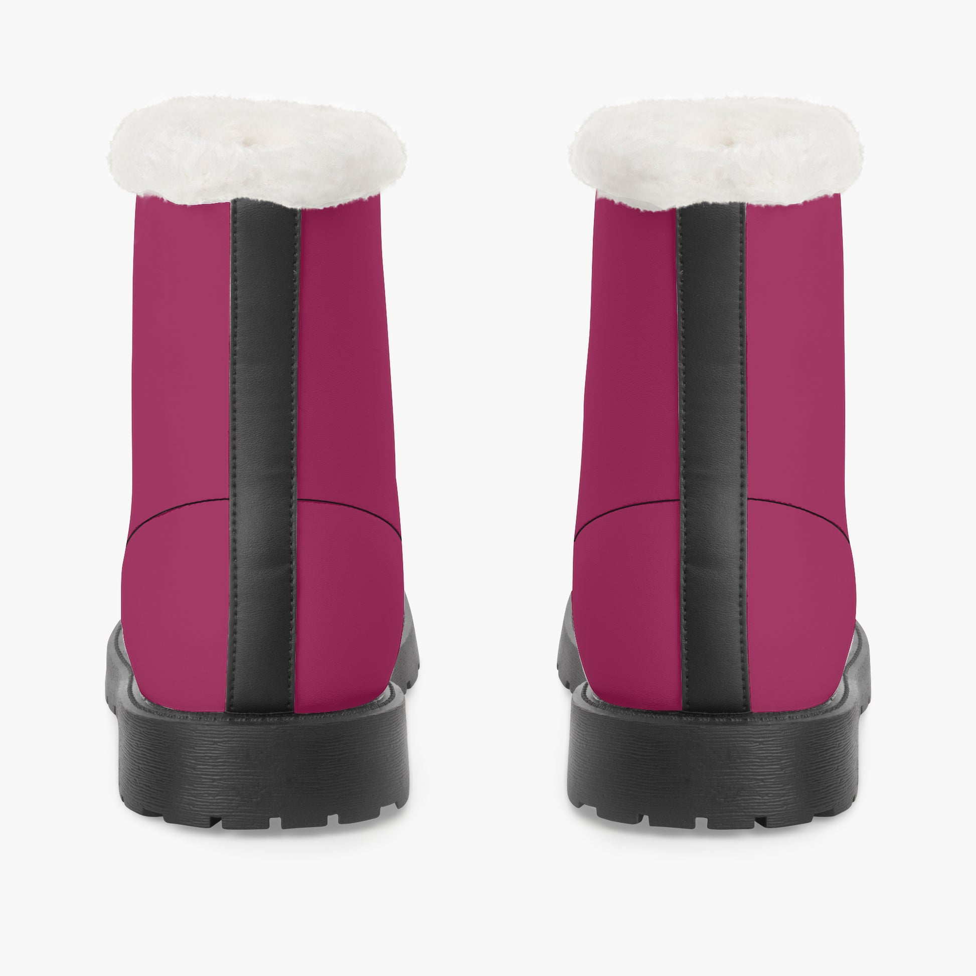 Burgundy Faux Fur Leder Boots Boots JLR Design