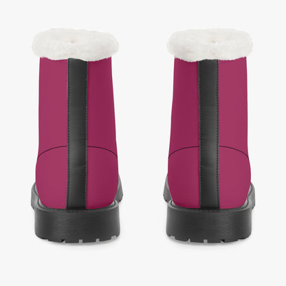 Burgundy Faux Fur Leder Boots Boots JLR Design