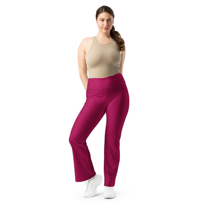 Burgundy High Waist Flare Leggings Flare Leggings 59.99 Burgundy, Flare, High, Leggings, Waist JLR Design