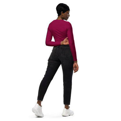 Burgundy Long Sleeve Damen Crop Top Long Sleeve Crop Top 54.99 Burgundy, Crop, Damen, Long, Sleeve, Top JLR Design