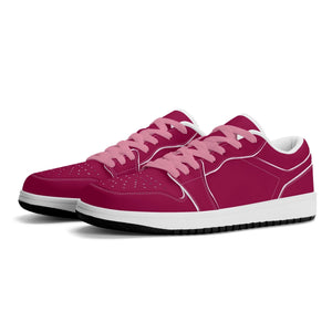 burgundy-low-top-leder-sneaker-fur-damen-sneaker-jlr-design-92434 - JLR Design