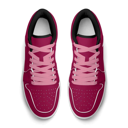 burgundy-low-top-leder-sneaker-fur-damen-sneaker-jlr-design-60764 - JLR Design