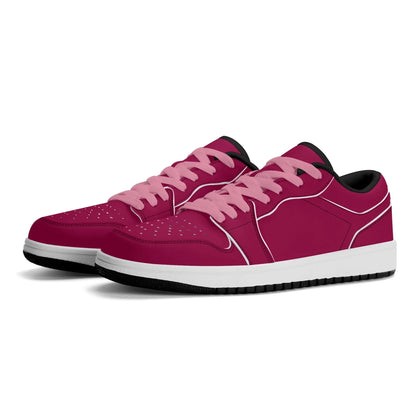 burgundy-low-top-leder-sneaker-fur-damen-sneaker-jlr-design-86756 - JLR Design