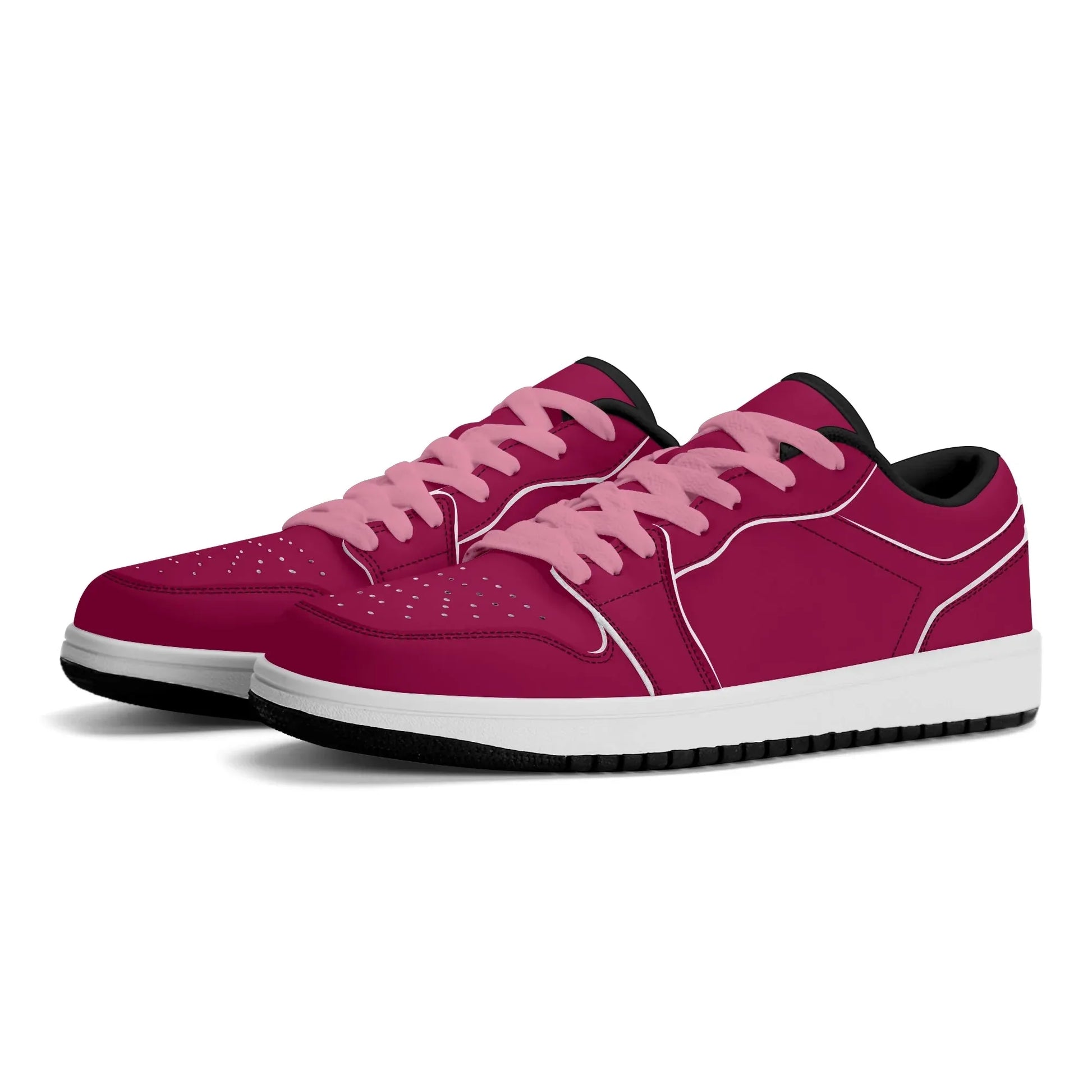 burgundy-low-top-leder-sneaker-fur-herren-sneaker-jlr-design-75831 - JLR Design