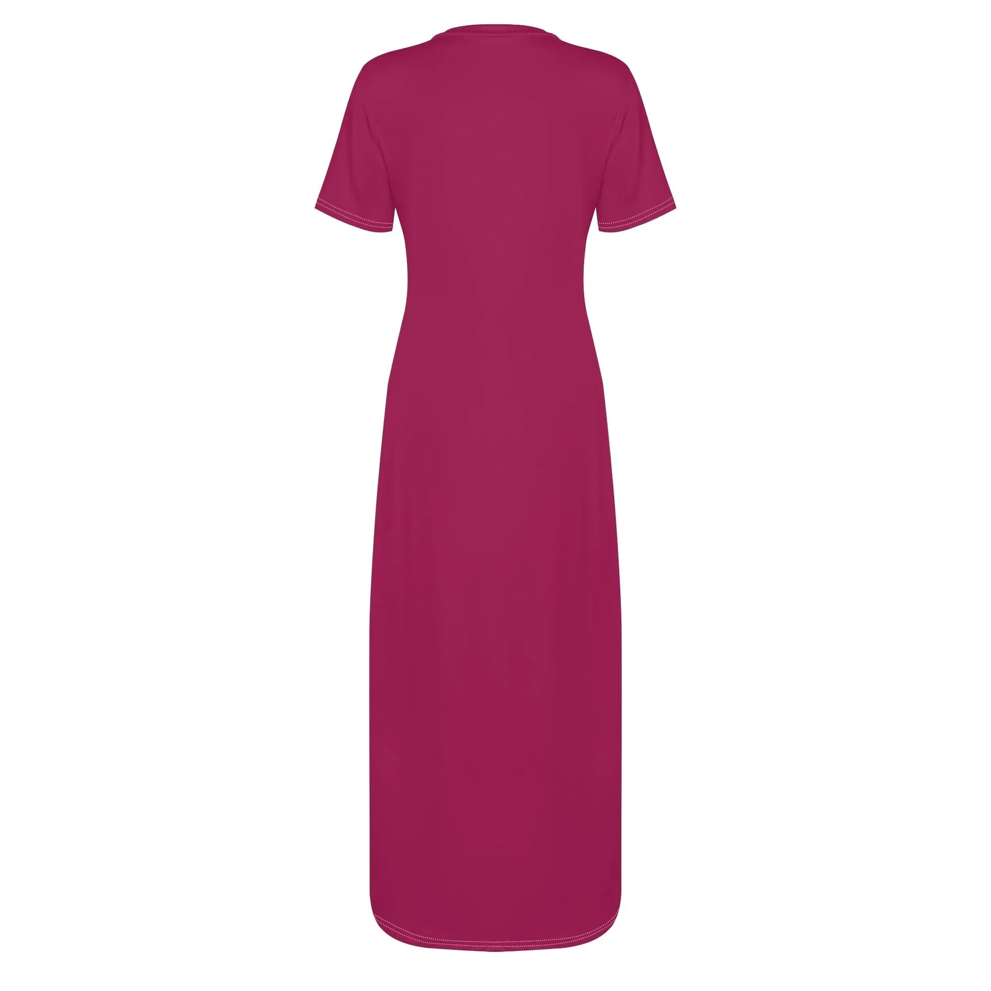burgundy-short-sleeve-long-dress-long-dress-jlr-design-49231 - JLR Design