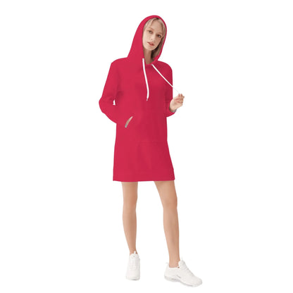 burgundy-velvet-hoodie-dress-hoodiekleid-jlr-design-85737 - JLR Design