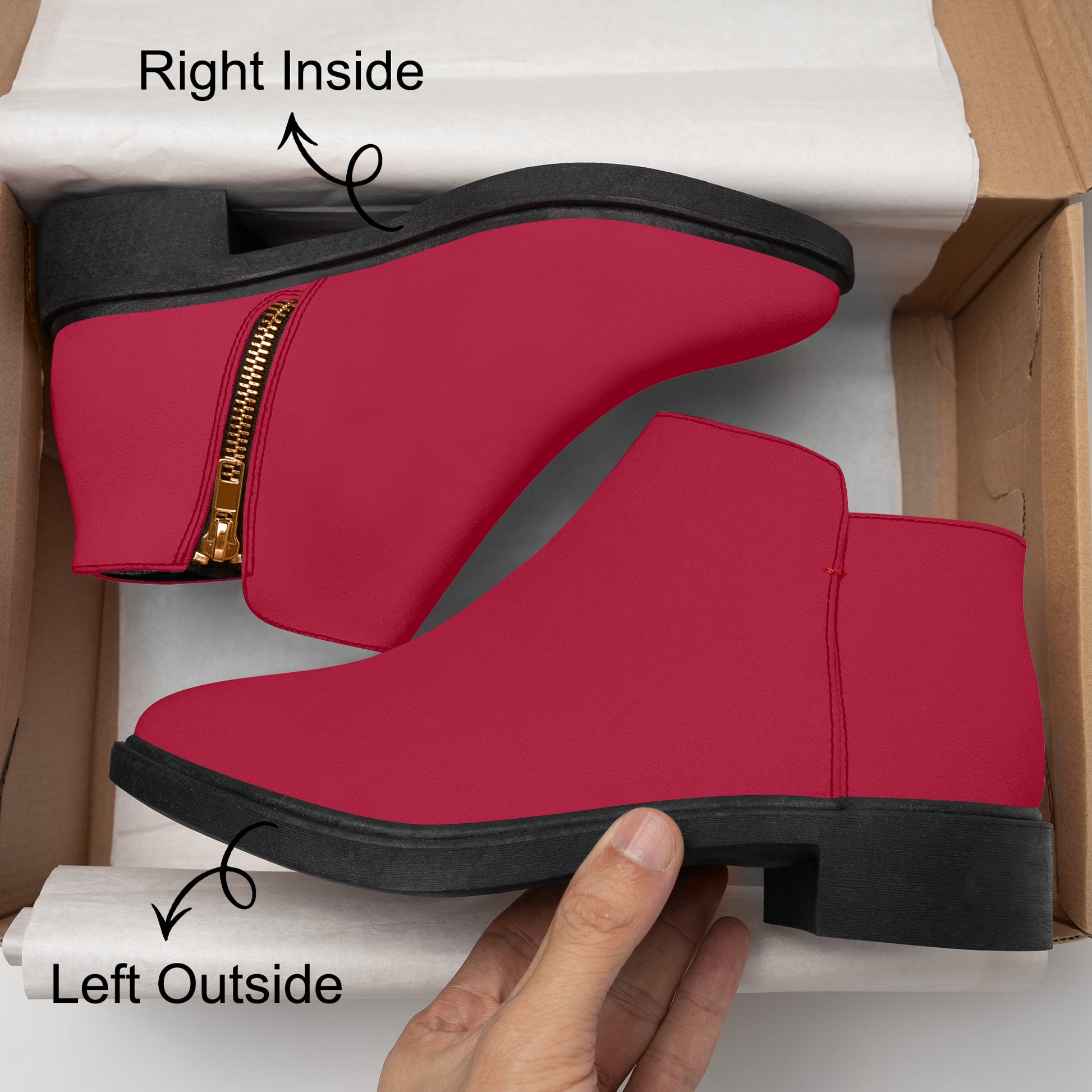 Carmine elegante Reißverschluss-Stiefeletten Stiefeletten JLR Design