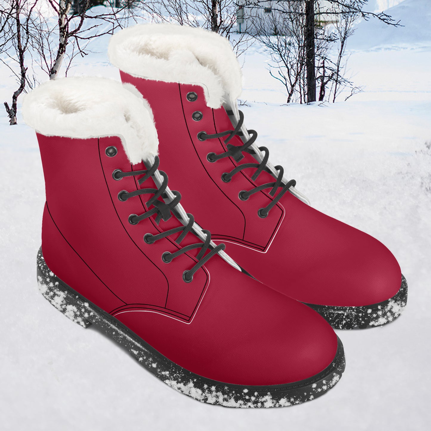 Carmine Faux Fur Leder Boots Boots JLR Design