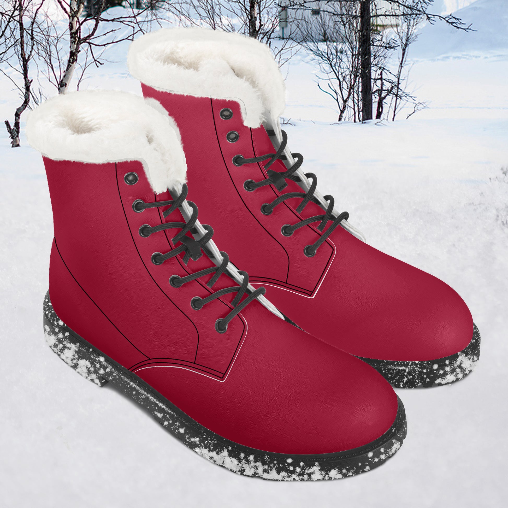 Carmine Faux Fur Leder Boots Boots JLR Design