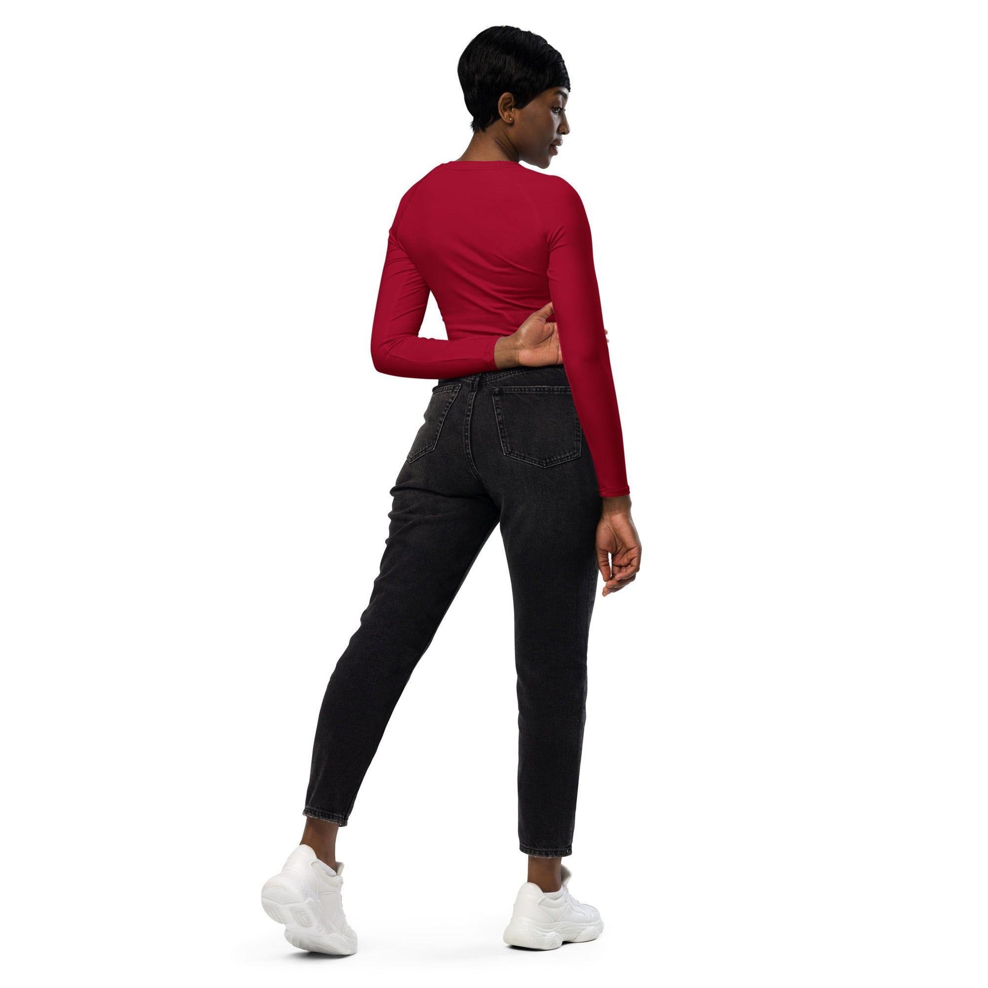 Carmine Long Sleeve Damen Crop Top Long Sleeve Crop Top JLR Design