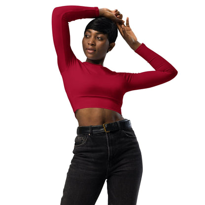 Carmine Long Sleeve Damen Crop Top Long Sleeve Crop Top JLR Design