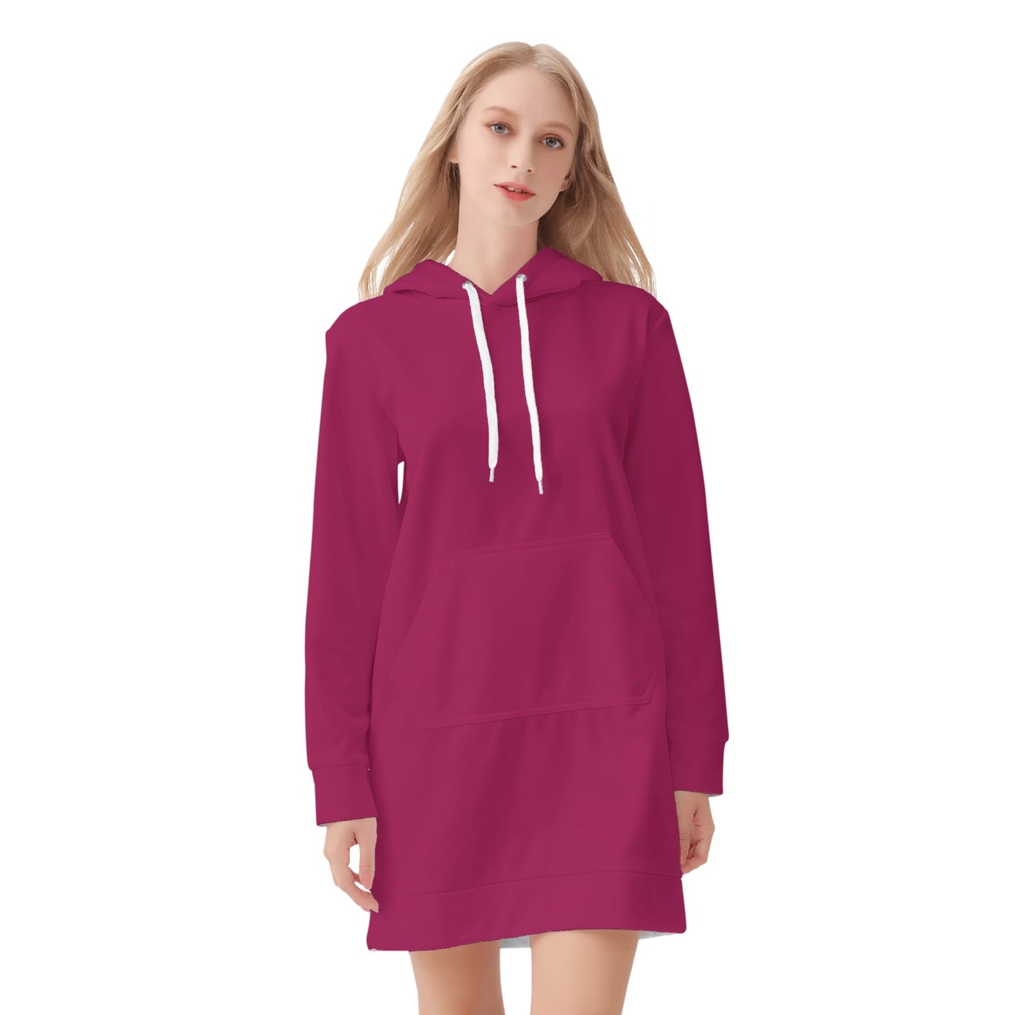 Carmine Velvet Hoodie Dress Hoodiekleid JLR Design