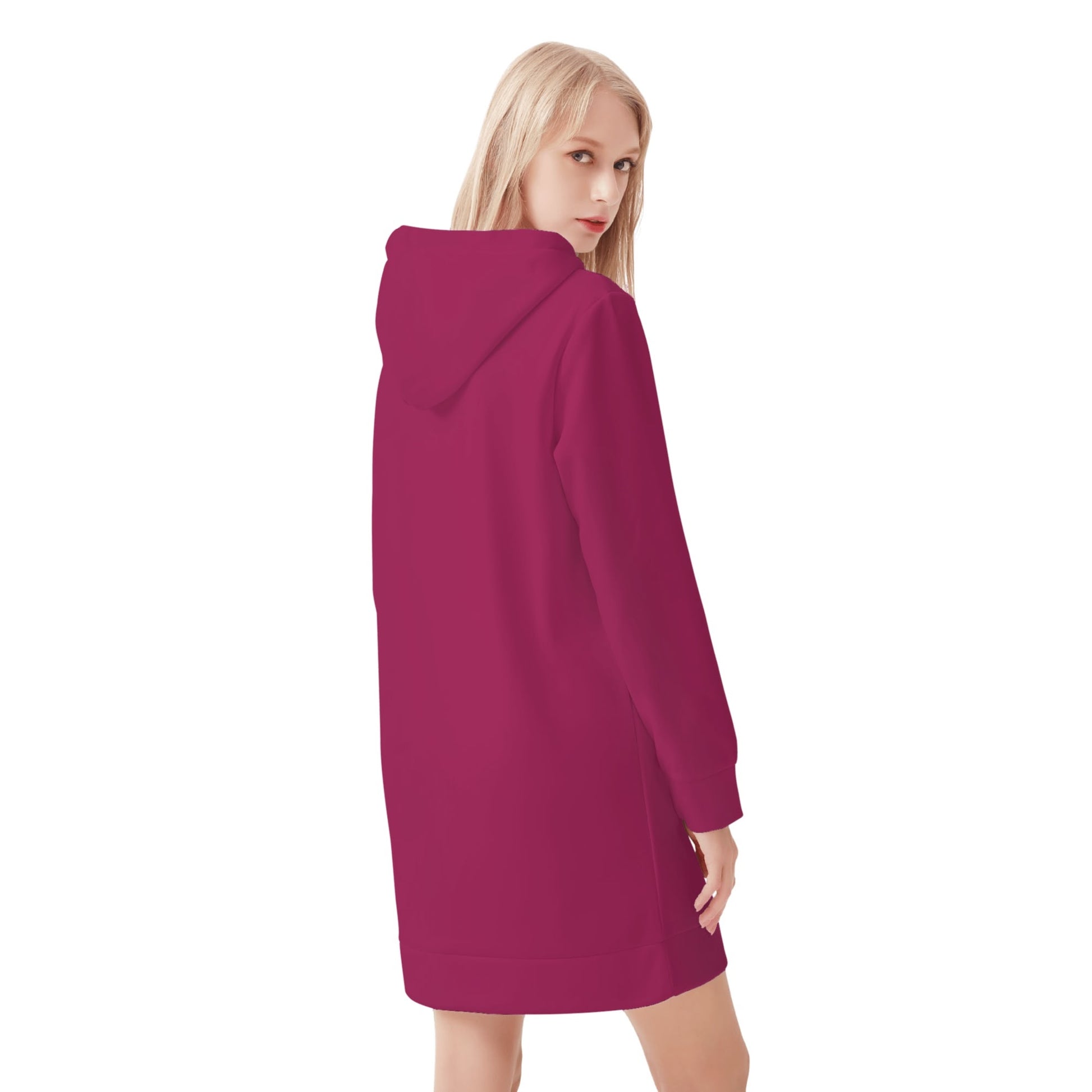 Carmine Velvet Hoodie Dress Hoodiekleid JLR Design