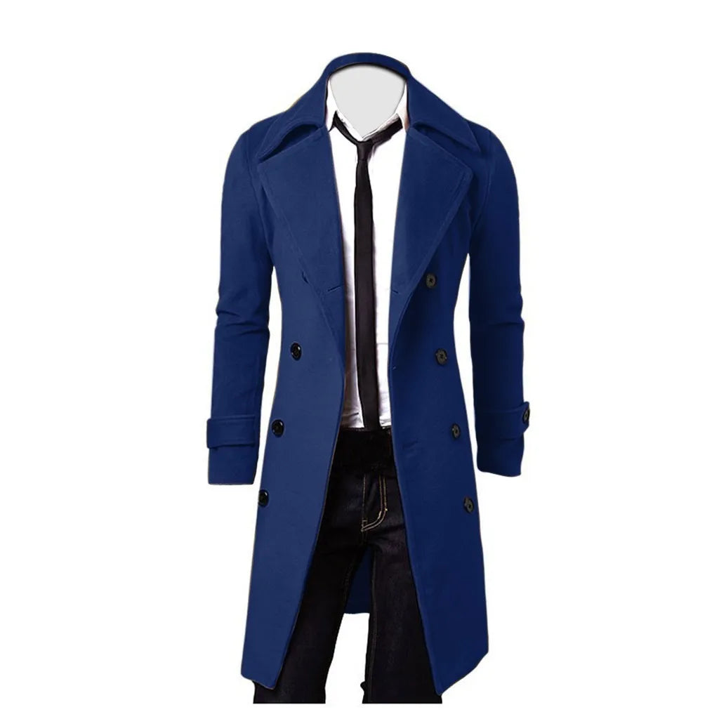 Casual Slim Fit Langer Herren Trenchcoat Trenchcoat 89.99 Fit, Mantel, Slim, Trenchcoat JLR Design