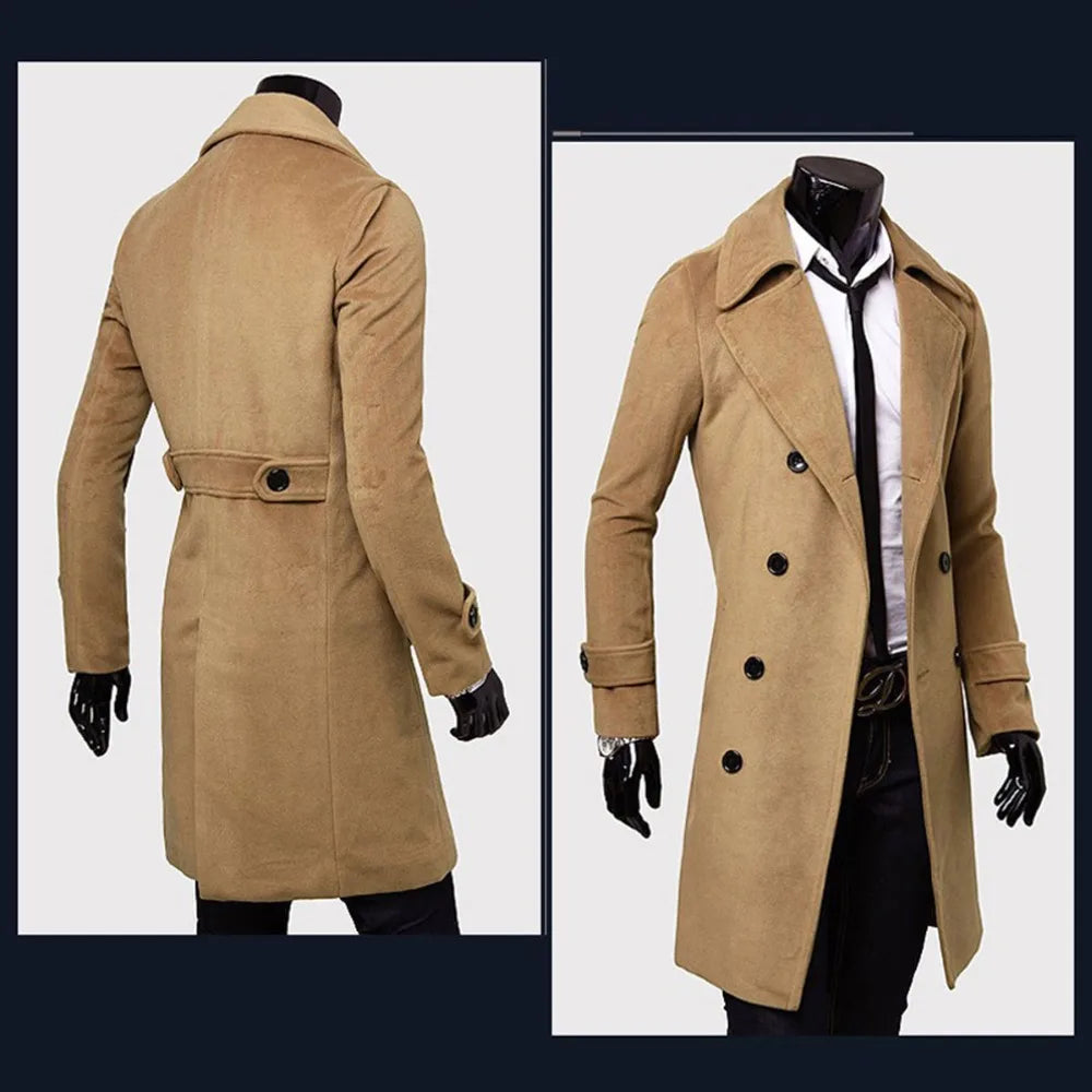 Casual Slim Fit Langer Herren Trenchcoat Trenchcoat 89.99 Fit, Mantel, Slim, Trenchcoat JLR Design