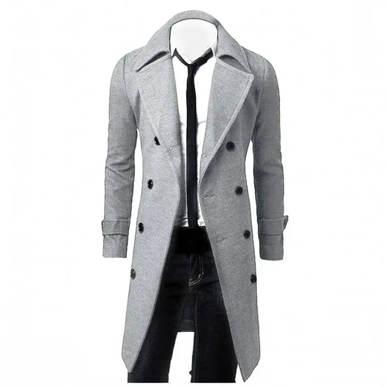 casual-slim-fit-langer-herren-trenchcoat-trenchcoat-jlr-design-68716 - JLR Design