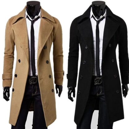 Casual Slim Fit Langer Herren Trenchcoat Trenchcoat 89.99 Fit, Mantel, Slim, Trenchcoat JLR Design